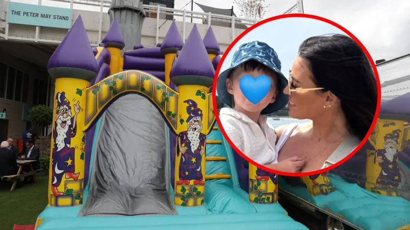 Como en ‘Accidente’, hijo de 4 años de famosa estrella de la TV, salió “catapultado” desde un INFLABLE