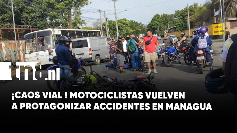 ¡Alerta en Managua! Motociclistas siguen en el centro de los accidentes viales