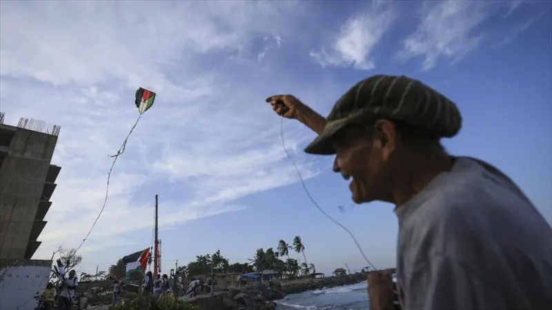 Fotos: venezolanos vuelan cometas en solidaridad con niños palestinos