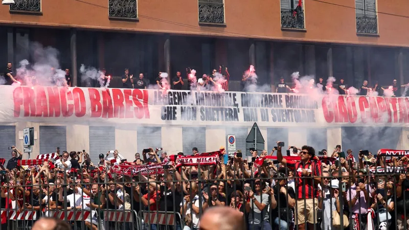 Multitudinaria y emotiva despedida a Franco Baresi en Milan