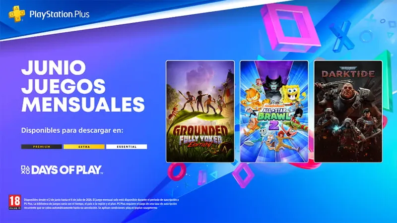 Juegos mensuales de junio de PlayStation Plus