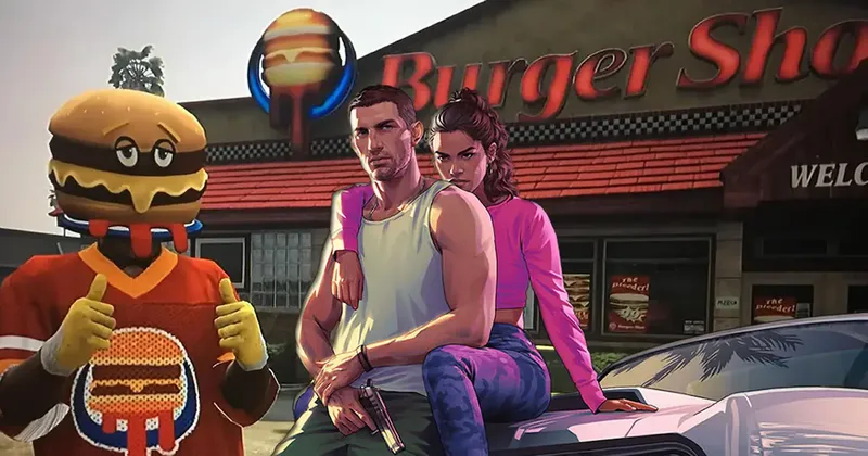 Rockstar trae a la vida real Burger Shot, su parodia de Burger King y McDonald’s para promocionar GTA VI con hamburguesas y un menú especial al estilo Vice City