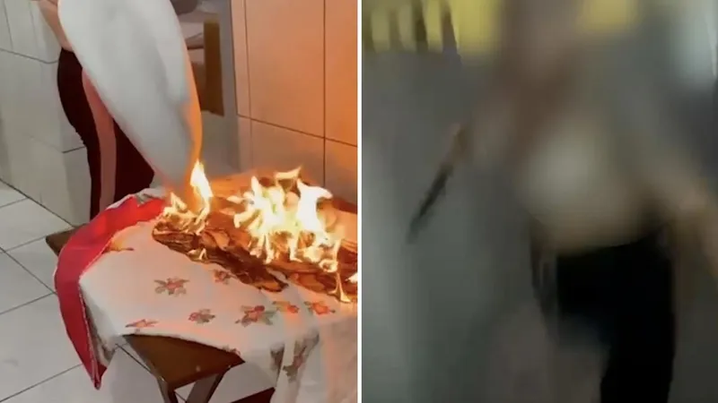 Incendia la casa con su hija en brazos