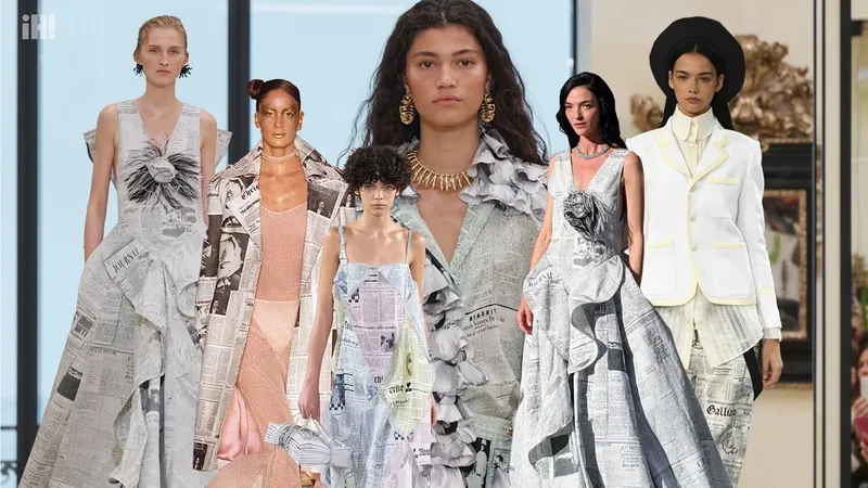 El regreso del estampado de periódico: Esta es la historia detrás de la tendencia del momento
