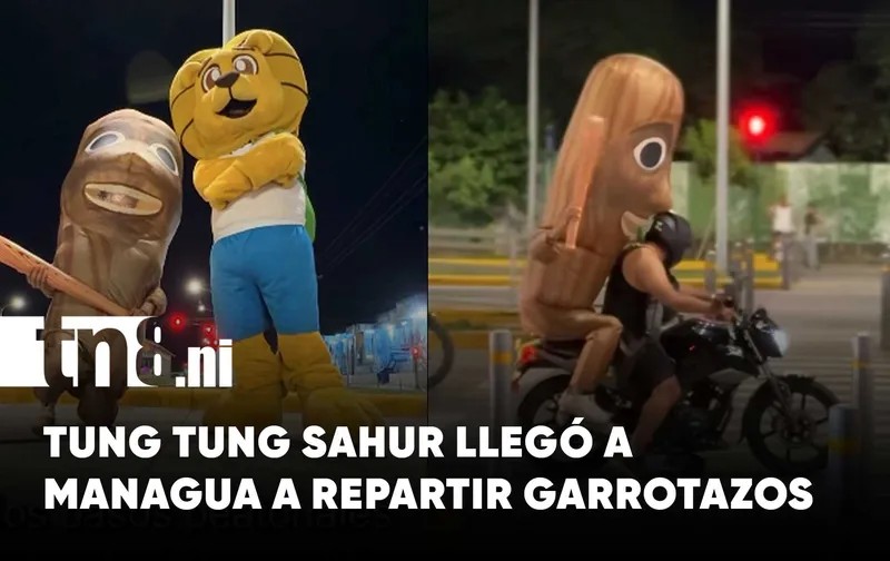 Tung Tung Sahur llegó a Managua y repartió garrotazos por irrespetar el paso peatonal