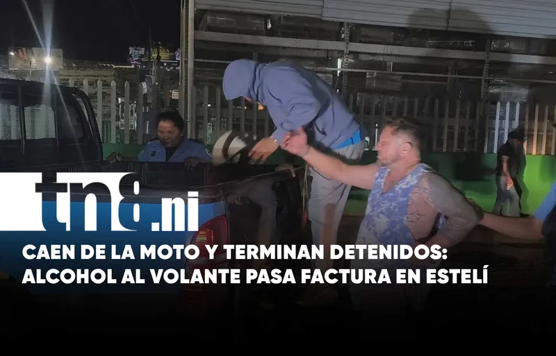 Del pavimento a las rejas: conductores ebrios protagonizan accidente en Estelí
