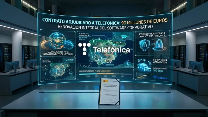 Defensa confía en Telefónica: se lleva un contrato de 90 millones para renovar su software