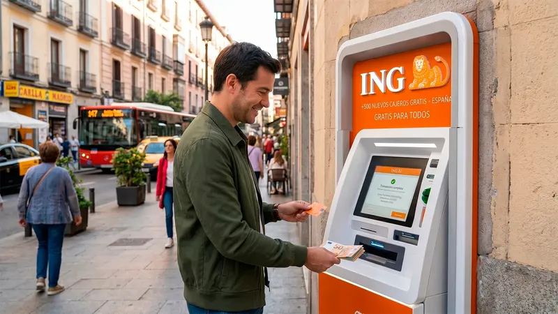 ING revoluciona España con su último movimiento: más de 500 nuevos cajeros gratis y una cifra récord
