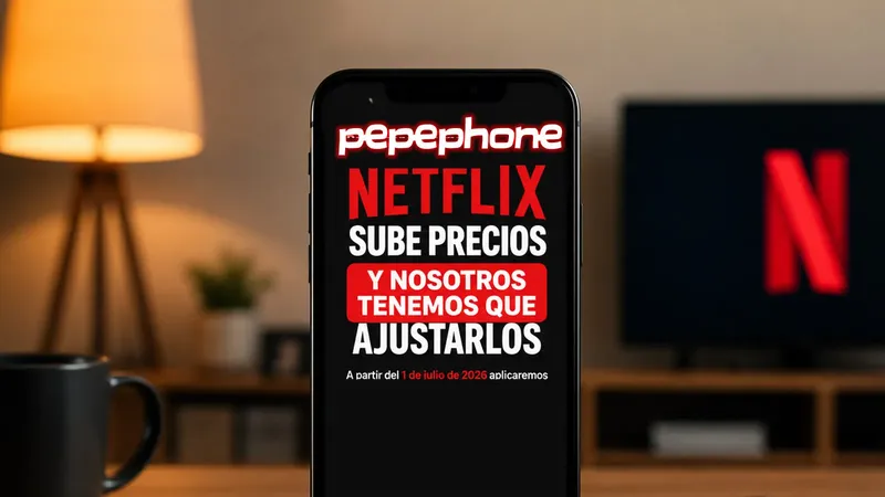 Pepephone no se libra de las subidas de precio por Netflix: estas son las tarifas que costarán más desde el 1 de julio