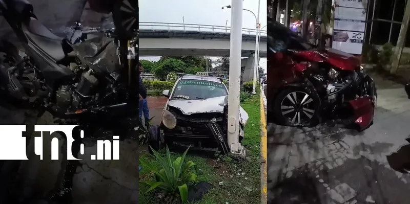 Managua registra dos fuertes accidentes y aumenta la alerta vial este domingo