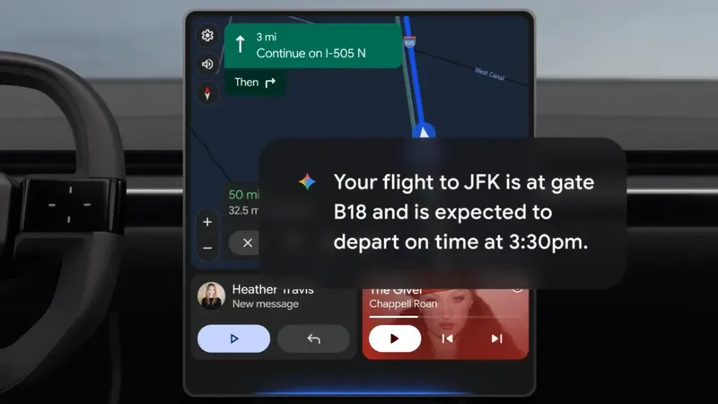Android Auto cambia por completo con las últimas funciones de Gemini: usa tu Gmail, calendario y fotos para guiarte
