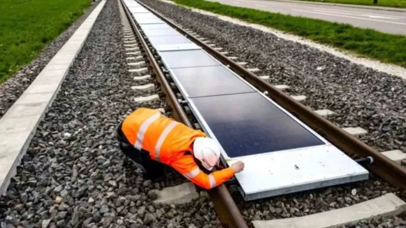 Italia prepara paneles solares entre las vías del tren: el experimento suizo que quiere convertir el ferrocarril en una central eléctrica