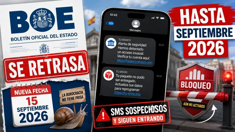 El BOE lo hace oficial: el bloqueo automático de SMS sospechosos se retrasa a septiembre