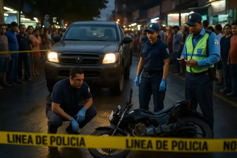 Muere motociclista atropellado por camioneta cerca del mercado Iván Montenegro