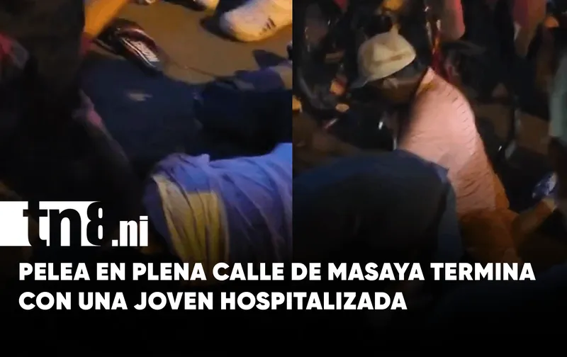 ¡Tremendo bochinche! Joven termina lesionada tras pelea en plena calle de San Jerónimo