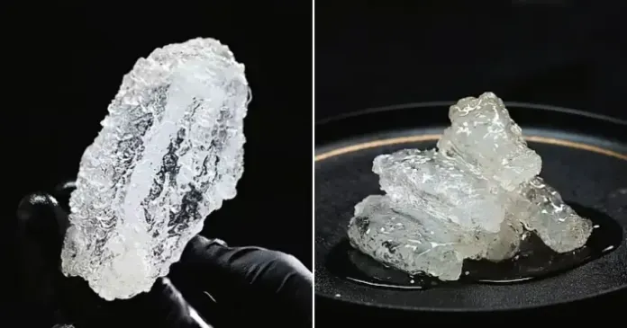 Fabrican piezas de pollo frito en aspecto transparente