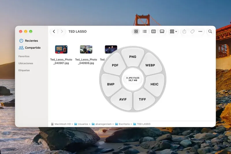Hay una app para Mac que permite convertir archivos con solo arrastrarlos y pulsar una tecla