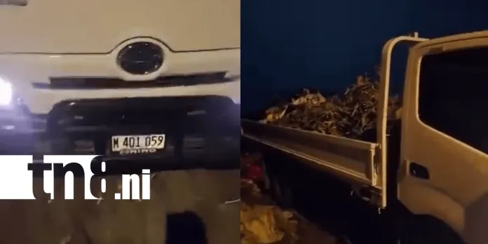 ¡Bien vivo! ocultó la placa para botar basura y terminó multado en Managua