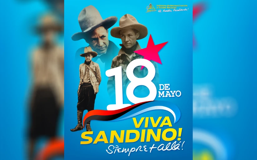 Afiches 18 de Mayo Viva Sandino.