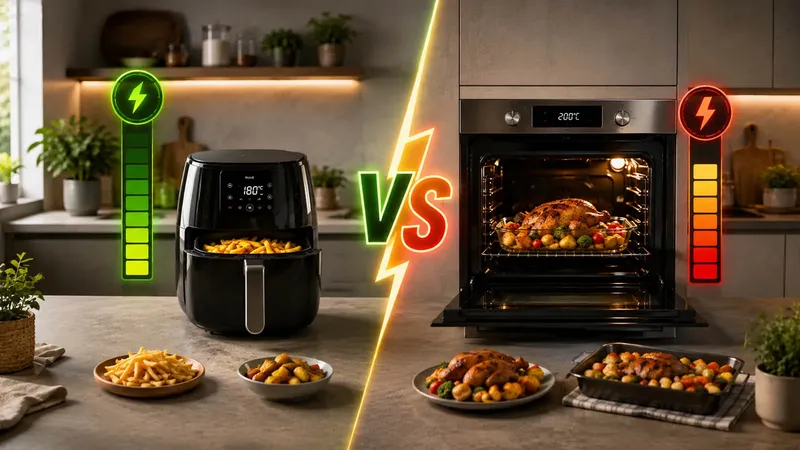 Freidora de aire u horno: cuál gasta menos según la cantidad de comida que prepares