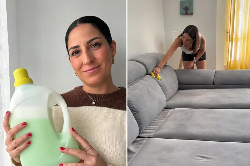 Eli Jiménez, experta en limpieza: "Para limpiar el sofá, utilizo una mezcla con vinagre de limpieza, agua tibia y unas gotas de ambientador concentrado"