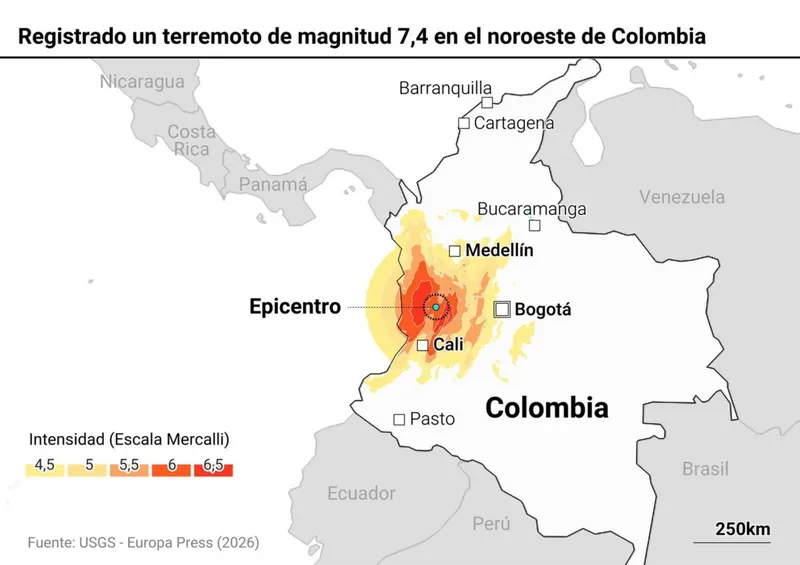 Terremoto en Colombia: el Gobierno declara el desastre nacional y los muertos superan los 80