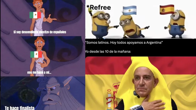 Los mejores memes de la final Argentina vs. España y del primer medio tiempo