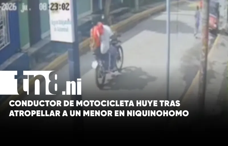 Descaro: Motociclista atropella a un menor y se da a la fuga en Niquinohomo