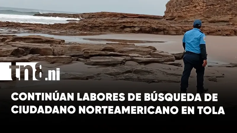 Realizan intensa búsqueda de extranjero desaparecido en playa Guasacate en Tola, Rivas