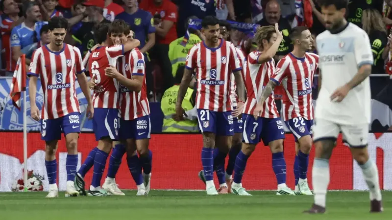 4-0: El Atlético goleó y mostró su mejor cara antes del derbi