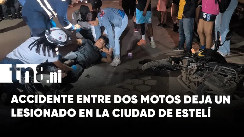Motociclista resulta lesionado tras accidente de tránsito en Estelí