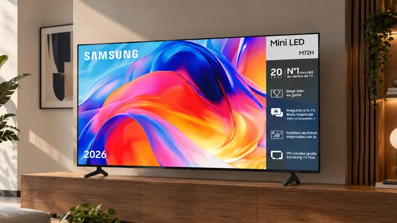 Amazon recorta a precio mínimo esta TV Mini LED Samsung con 55 pulgadas de 2026: por menos de 370 euros en la Fiesta de Ofertas Prime