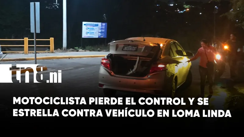 Joven motociclista resulta gravemente lesionado tras accidente en Loma Linda, Managua