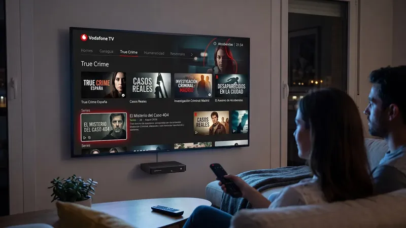Vodafone TV estrena un canal que muchos van a devorar este septiembre: más de 180 horas de true crime español sin pagar más