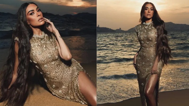Realzan la belleza de Galilea Montijo con un vestido esculpido a mano en la recta final de LCDF