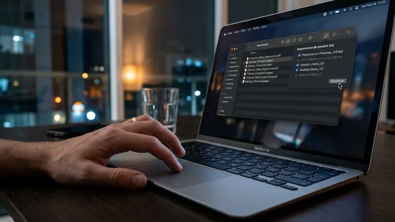 Cómo desactivar las sugerencias de nombres de archivo con IA en macOS 27 Golden Gate