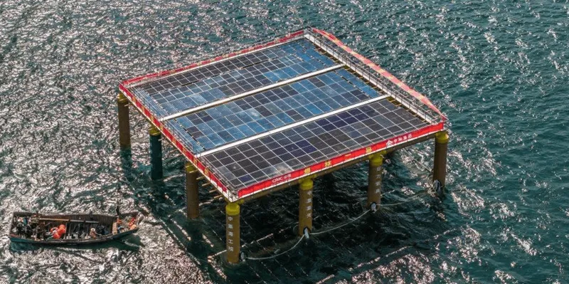 China sorprende al mundo con su primera granja solar flotante de bambú