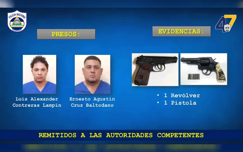 Policía Nacional esclarece doble homicidio de Nagarote y captura a dos presuntos autores