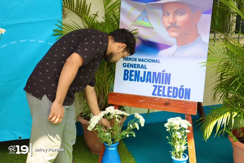 Estudiantes técnicos de Managua honran legado de Benjamín Zeledón