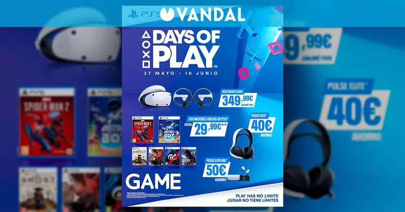 Llegan los Days of Play 2026 a GAME, con las mejores promociones de PlayStation en juegos, consolas y más