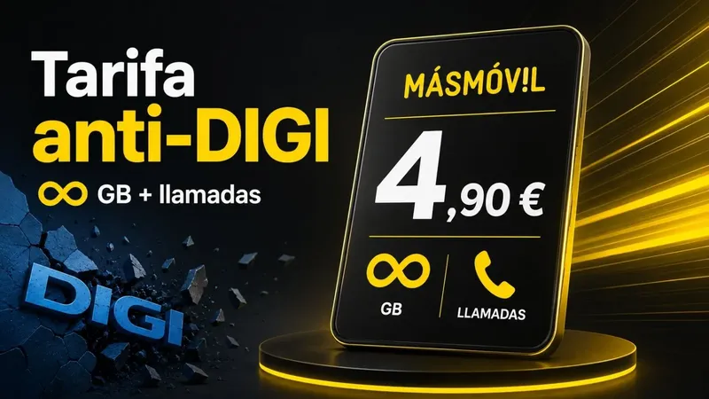 Si tienes DIGI, MásMóvil tiene una tarifa casi imposible: gigas y llamadas infinitas por 4,90 euros