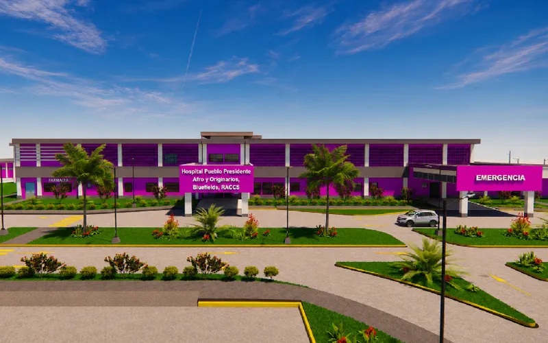 Avanza construcción de Hospital Pueblo Presidente Afro y Originarios en Bluefields