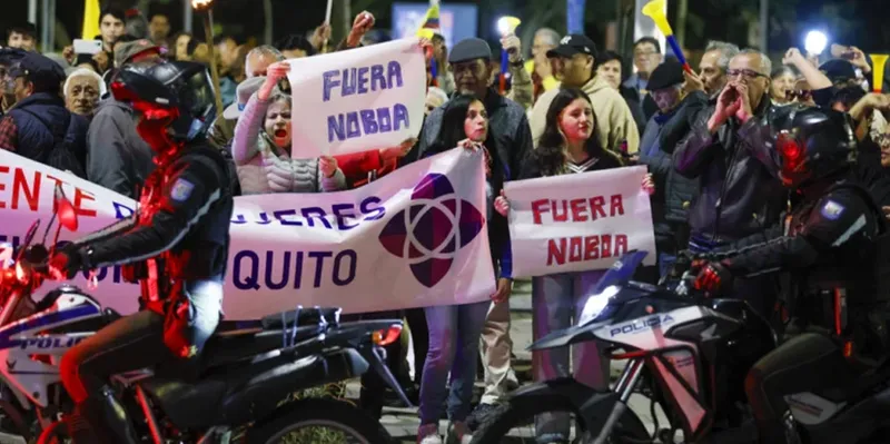 Ecuador vive nueva ola de protestas por la solicitud de revocatoria contra Noboa