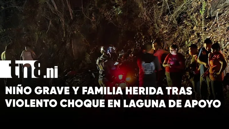 Familia resulta lesionada tras accidente en la bajada de la Laguna de Apoyo