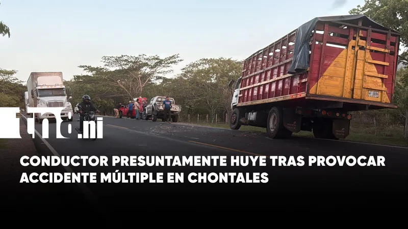 Violento accidente entre cuatro vehículos moviliza a las autoridades en Chontales