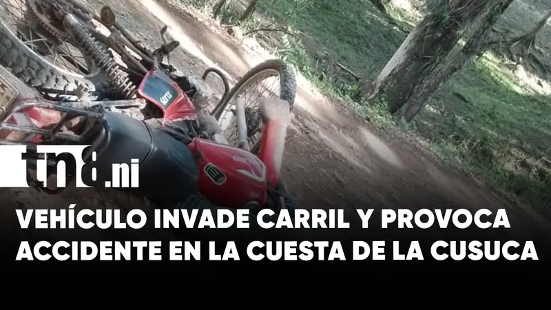 Motociclista lesionado tras accidente en carretera El Jobo – Pancasán, Matiguás