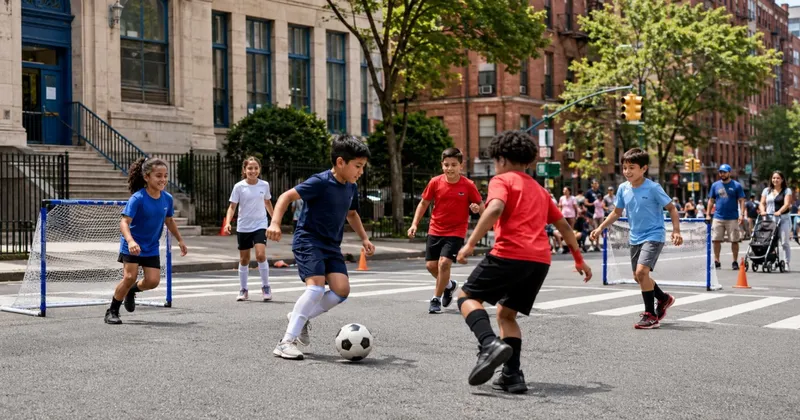 Nueva York llevará el Mundial a las escuelas: 50 calles serán canchas de fútbol