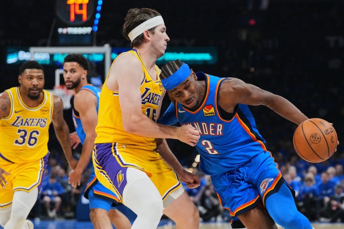 Lakers caen ante Oklahoma City en el Juego 1 de las semifinales de Conferencia Oeste