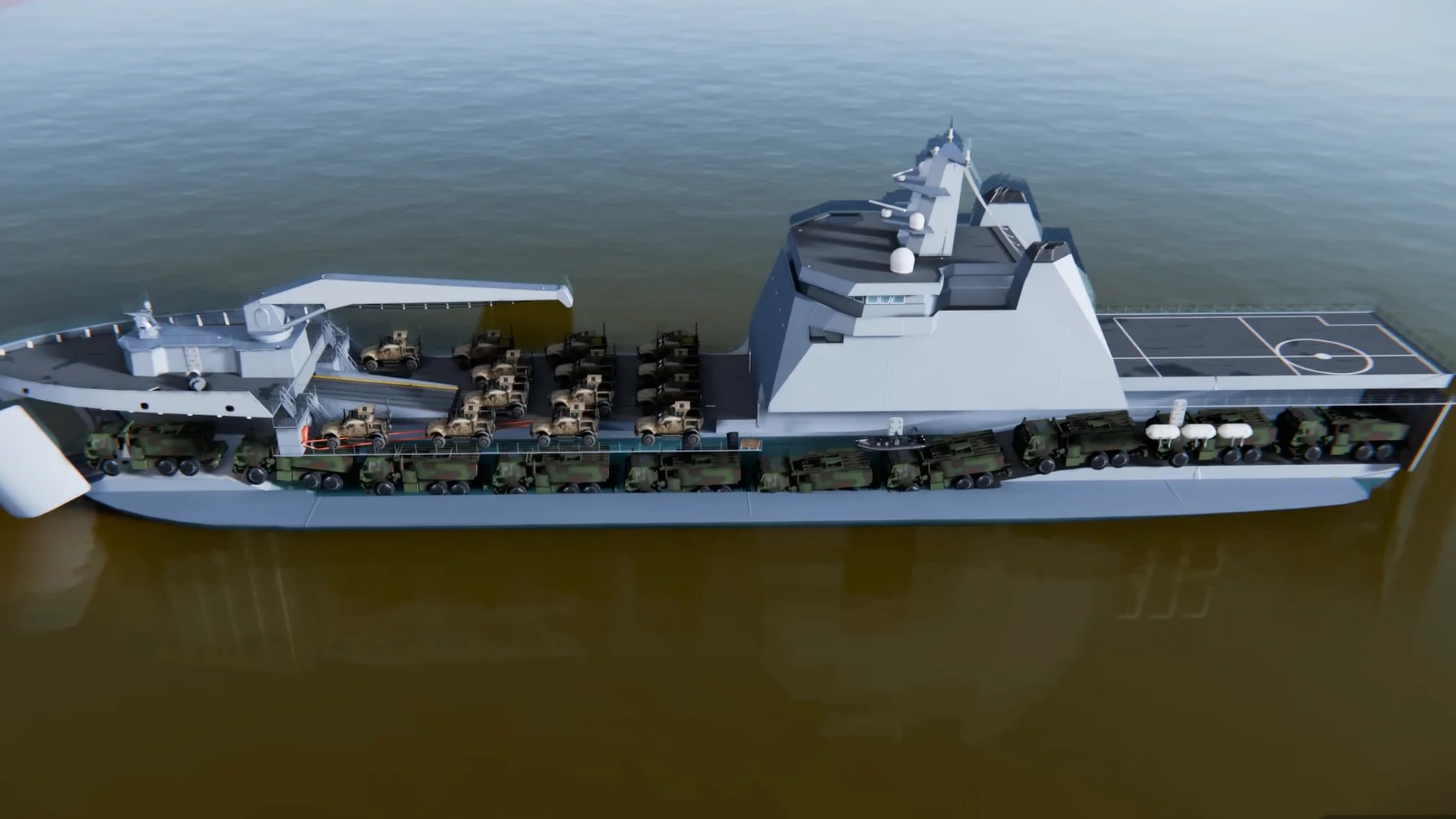 Se filtra el diseño del nuevo navío de desembarco estadounidense, el McClung MLS