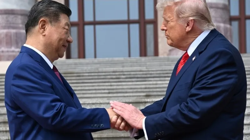 El duelo del apretón de manos entre Xi y Trump